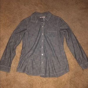 Womens Old Navy Grey Denim Button DOWN